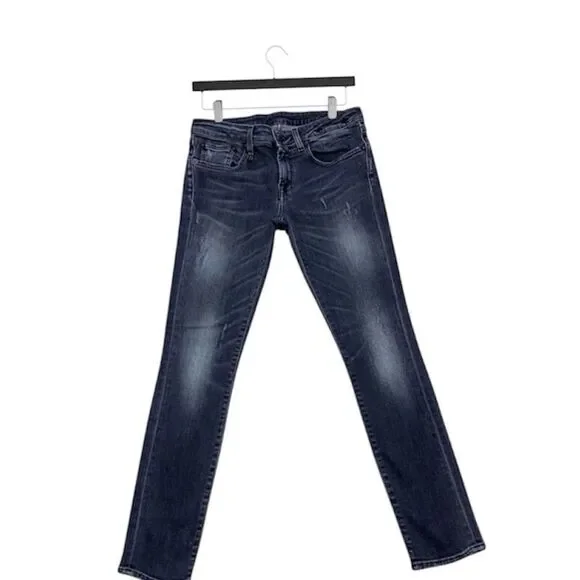 R13 Kate Skinny Jeans Orion Black 26x27 Made in Italy Distressed EUC - Picture 2 of 13